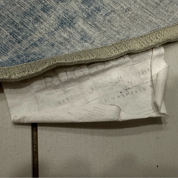 Ruggable 6’ Round Rug Impasto Slate Blue | Rug Cover Only No Pad | EUC |washable - Picture 3 of 6